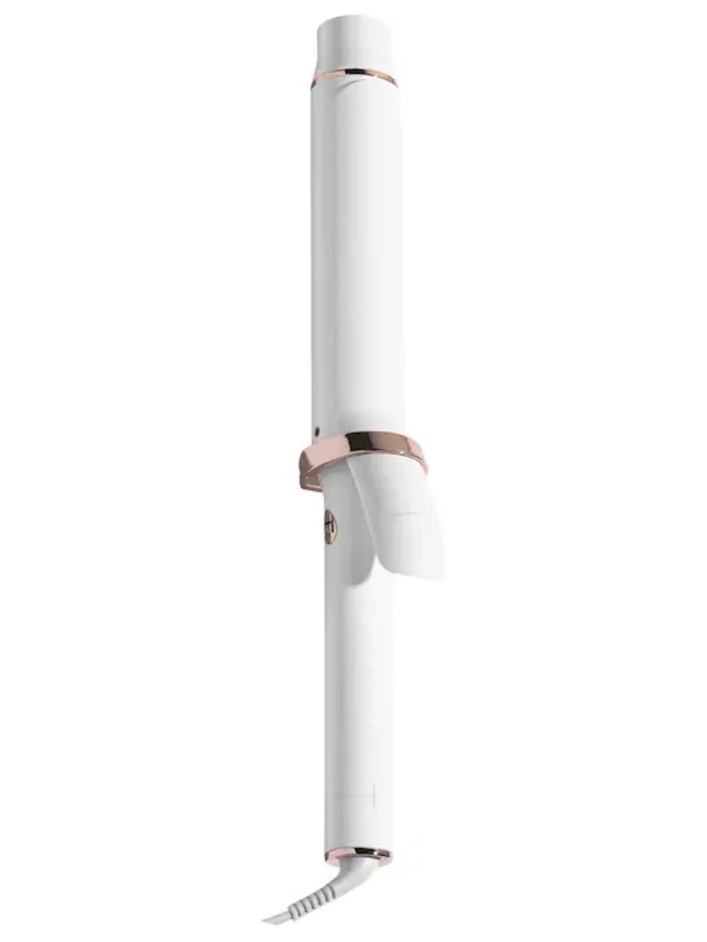 T3 SinglePass Curl X 1.5” Ceramic Long Barrel Curling Iron White and Rose Gold